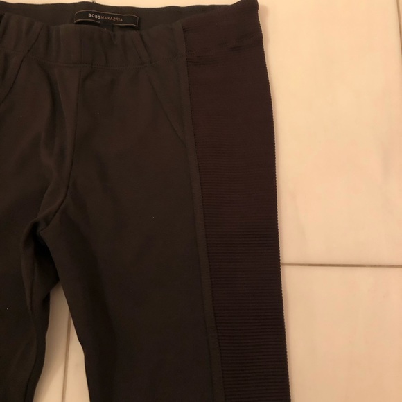 BCBGMaxAzria dark brown textured leggings - Picture 3 of 5